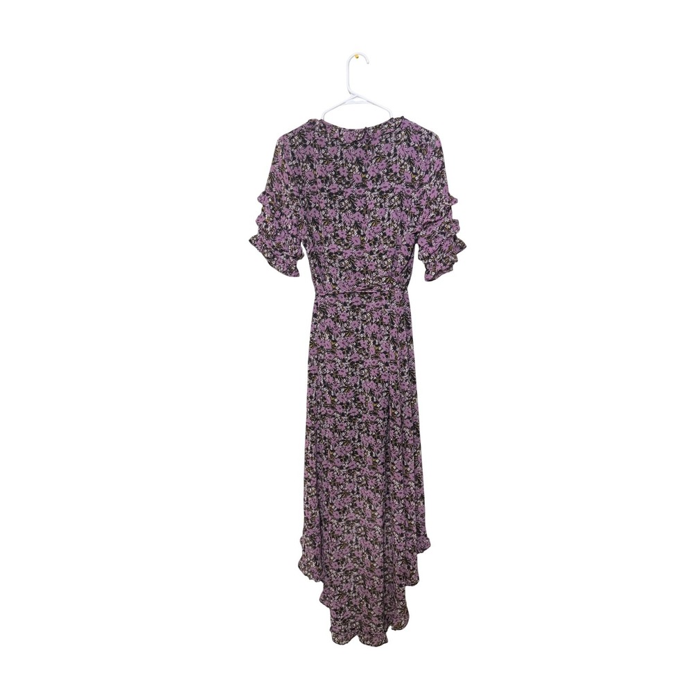 Lost and Wander Floral Print Wrap Maxi Dress Ruffled Flutter Sleeve NWT medium - Picture 6 of 8